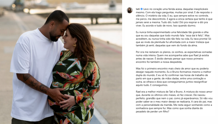 Leia mais sobre o artigo Tati Machado fala pela primeira vez sobre perda gestacional em publicação nas redes sociais