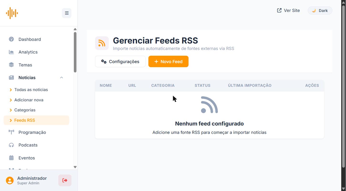 Gerenciar Feeds RSS