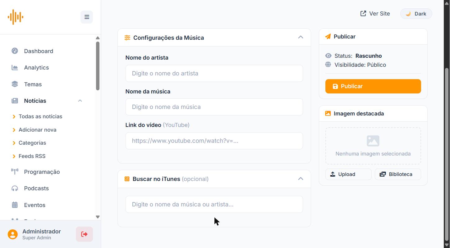Campo de busca iTunes com resultados aparecendo